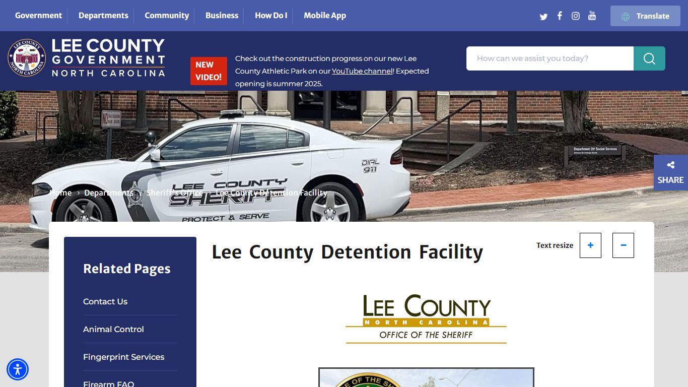 Lee County Detention Facility - Lee County, North Carolina